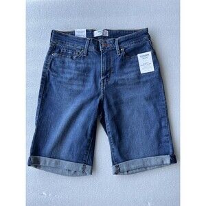 NWT Levi Strauss Denezin Mid-Rise Bermuda 8.5" Inseam Denim Shorts Size 2/26